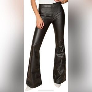 Free People Penny Vegan Black Flare Pants